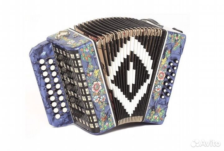 Гармонь «Чайка» 19х12-II sz48xl-G-BL