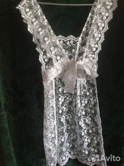 Белый школьный фартук