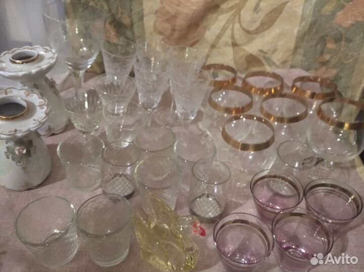 Хрусталь, рюмки, кружки