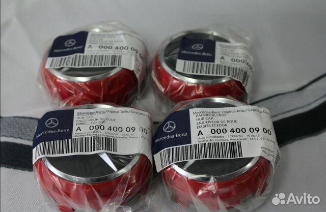 Колпачки ступицы колес амг Мерседес красн Оригинал
