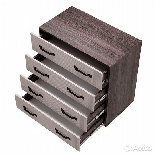 Комод 4 ящика Моника мдф Темный Шоколад 80х79х46