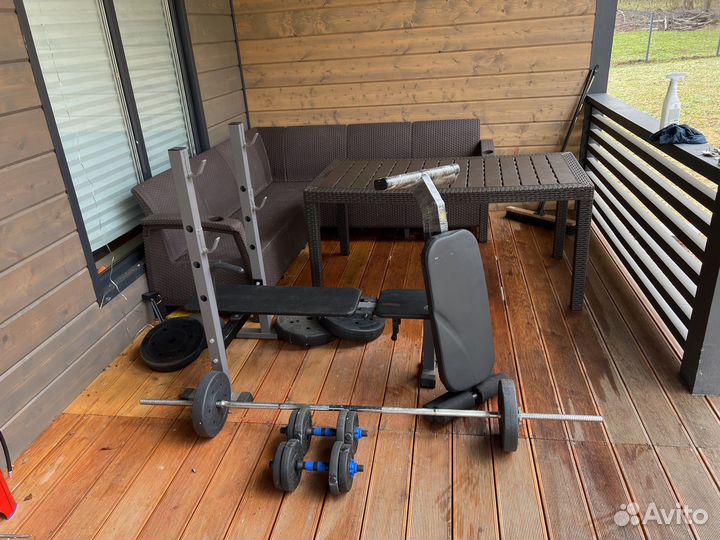 Скамья для жима со штангой, для пресса,гантели