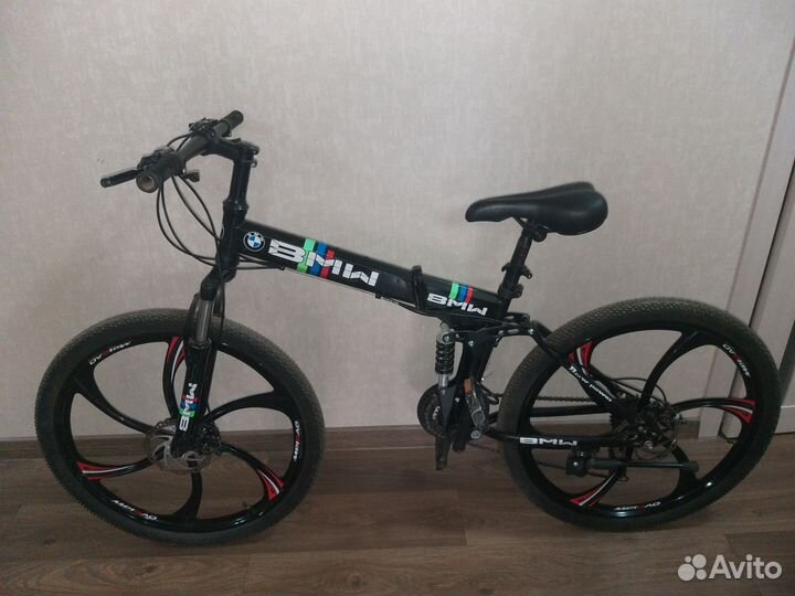 Велосипед на литых дисках bmw 26, складной
