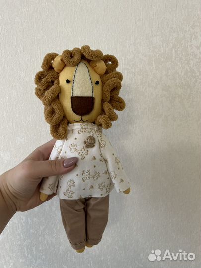 Мягкая игрушка текстильная кукла Лев