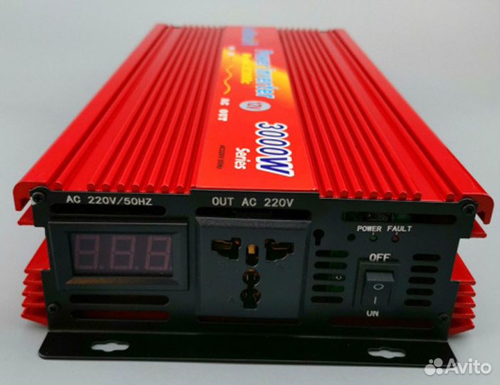 Инвертор автомобильный 12-220v 3000w