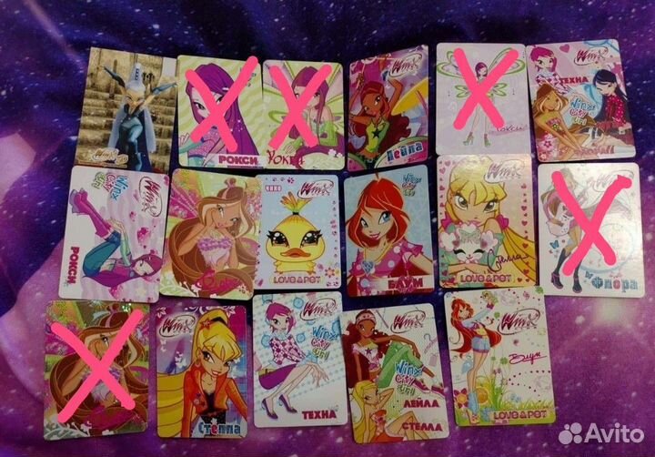 Закладки и карточки winx винкс