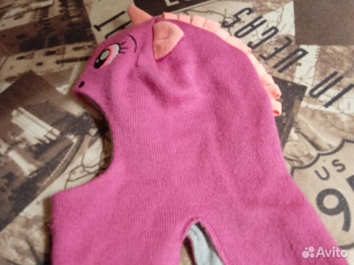 Шапка шлем для девочки