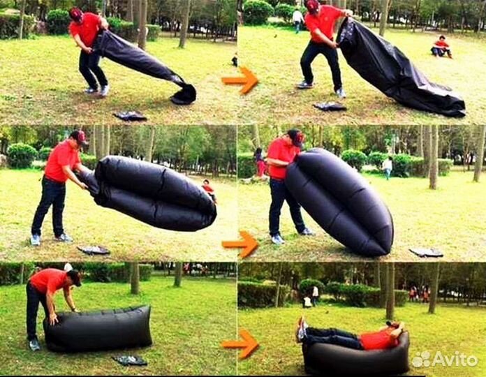 Надувной матрас диван кресло ламзак VIP с подушкой