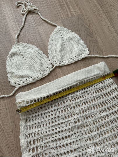 Продам летний пляжный вязанный костюм