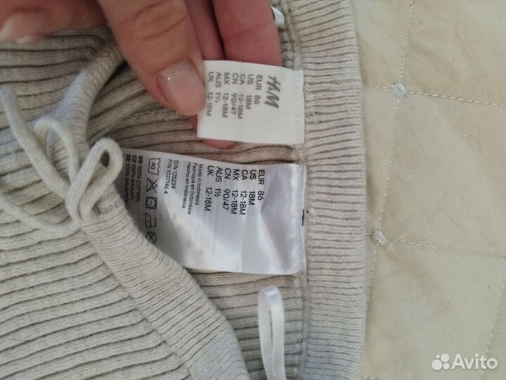 Зимний костюм для девочки hm 86