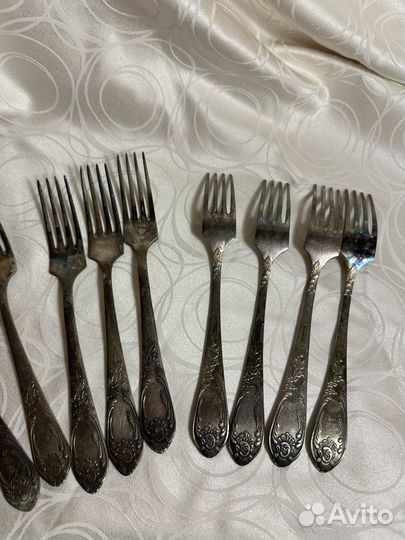 Вилки ложки ножи мельхиор