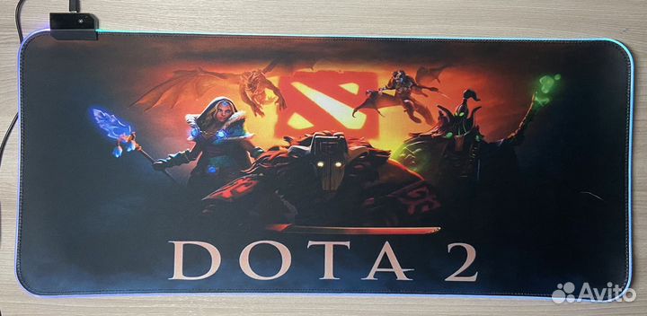Коврик компьютерный игровой с подсветкой 70х30
