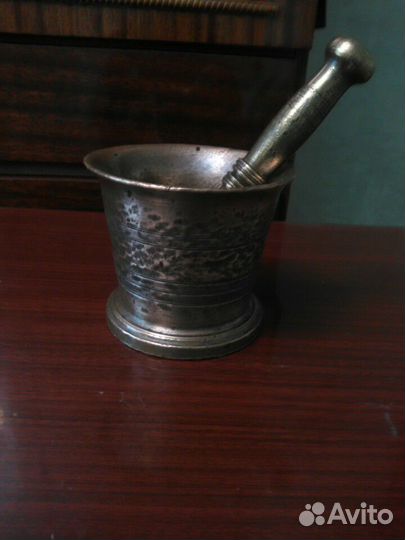 Ступка с пестиком медная