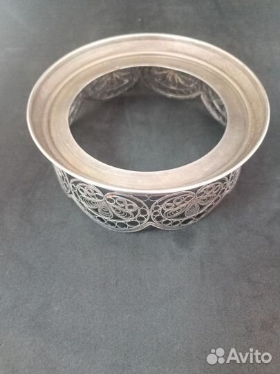 Конфетница ваза сахарница мельхиор Скань Маргане