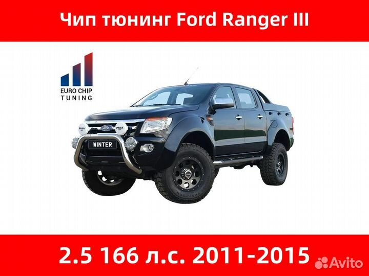 Чип тюнинг Ford Ranger 2.5 III 166 лс