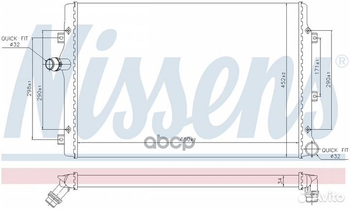 Радиатор системы охлаждения audi: A3 (8P1) 2.0