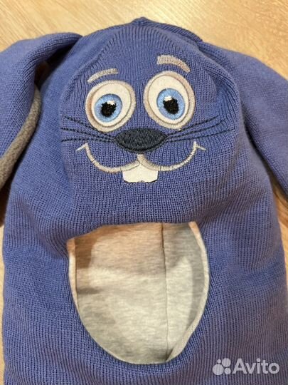 Шапка шлем зайка р.50/52 новый