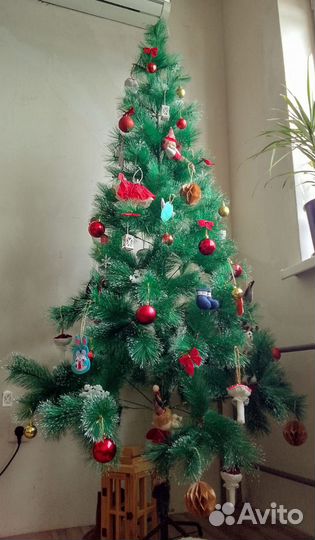 Елка искусственная заснеженная 210 см бу