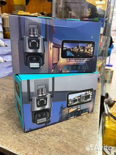 Камера видеонаблюдения wifi уличная двойная