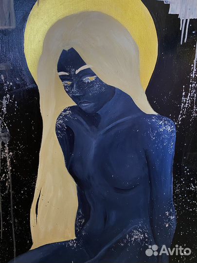 Картина акрилом на холсте с подрамником, 100х100