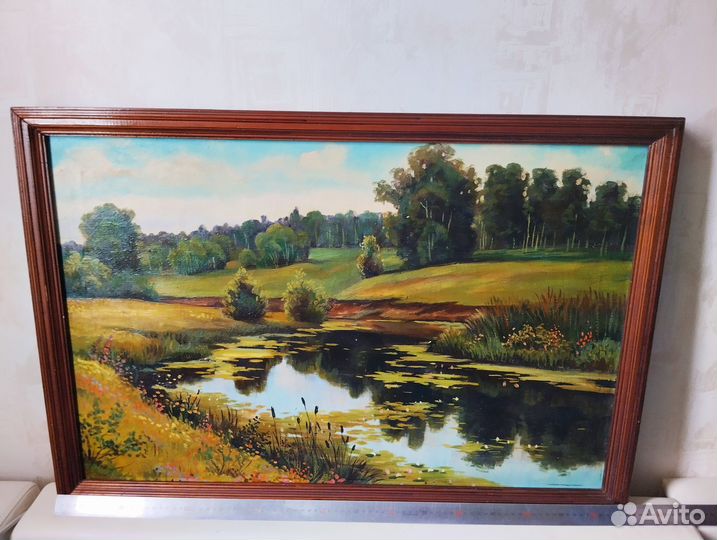 Картина старая 1950г. холст, масло