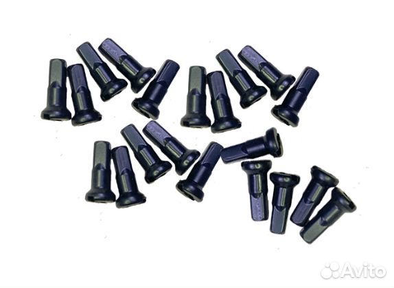 Ниппель для спицы латунный черный 14g 12мм 18шт