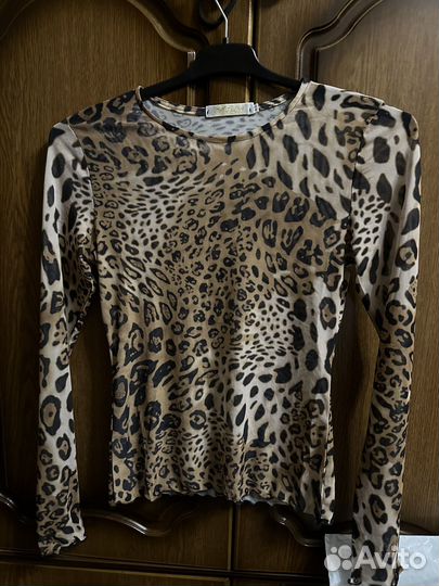Лонгслив леопардовый