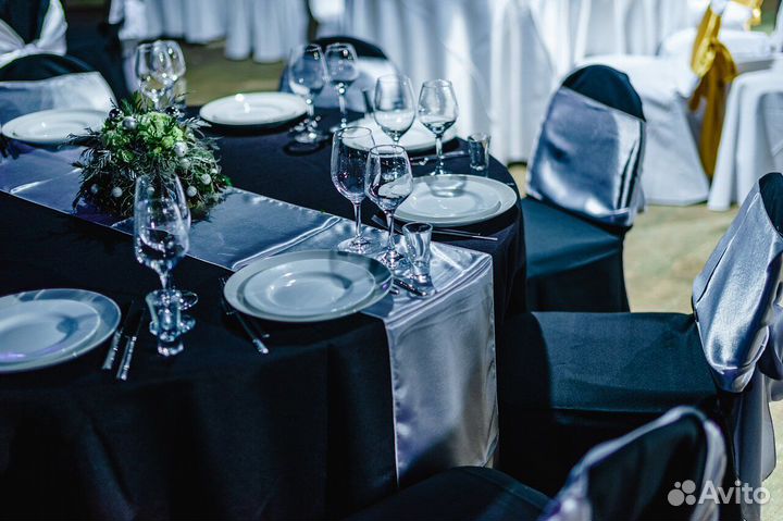 Аренда скатертей и чехлов на стулья