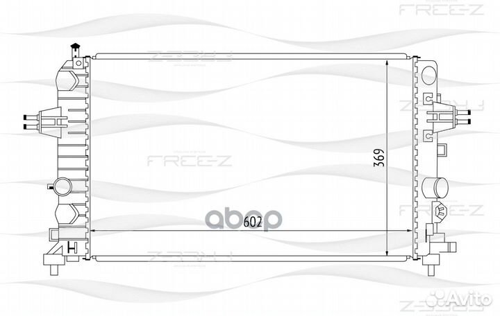 Радиатор основной opel Astra/Zafira 04- KK0161