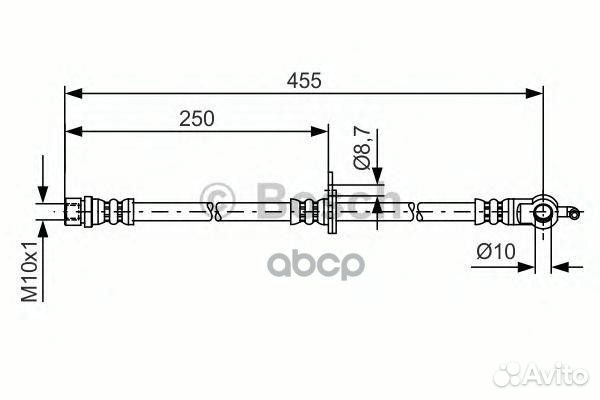 Шланг тормозной перед прав 1987481389 Bosch