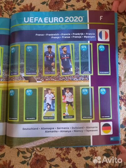 Альбом для наклеек panini euro2020