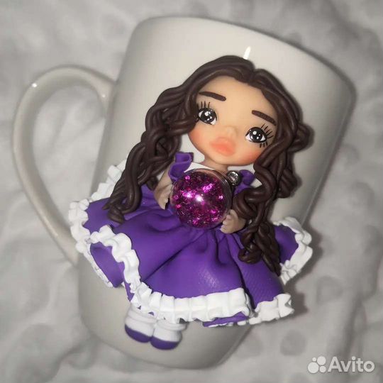 Кружка с декором ручной работы подарок сувенир