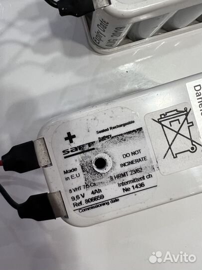 Аккумулятор saft 9.6V 4Ah 2 шт