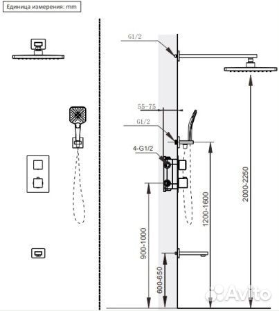 Душевая система AltroBagno Lamberto 040412 NeOp