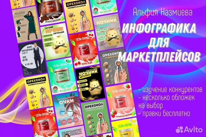 Карточки для маркетплейсов от100р