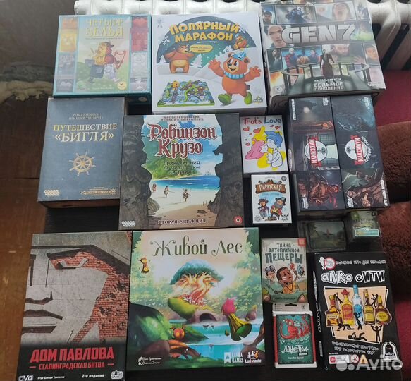 Настольные игры: Четыре зелья, Крузо, Живой лес