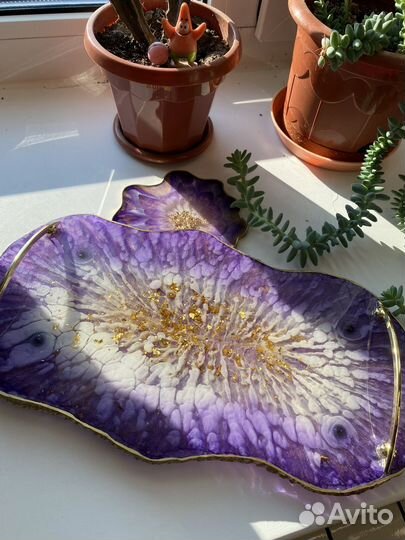 Поднос из эпоксидной смолы