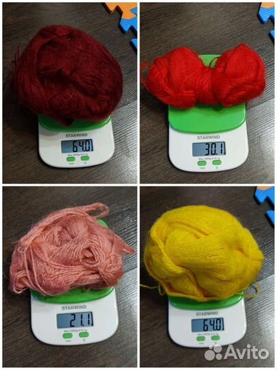 Пряжа из Троицка мохер Ласка пакетом (остатки)