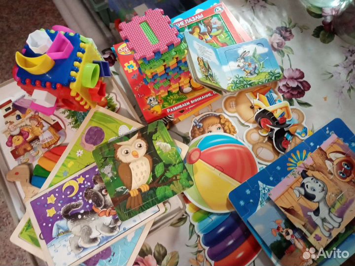 Пазлы детские, деревянные, картонные и мягкие