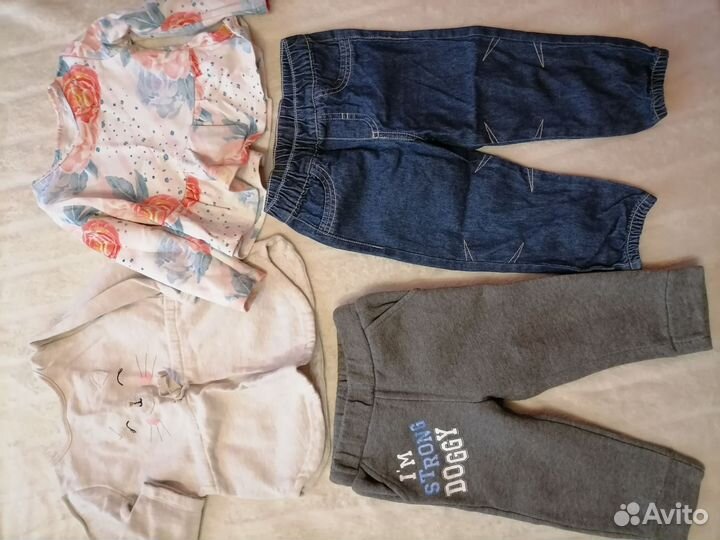 Два больших пакета вещей на девочку 74-92