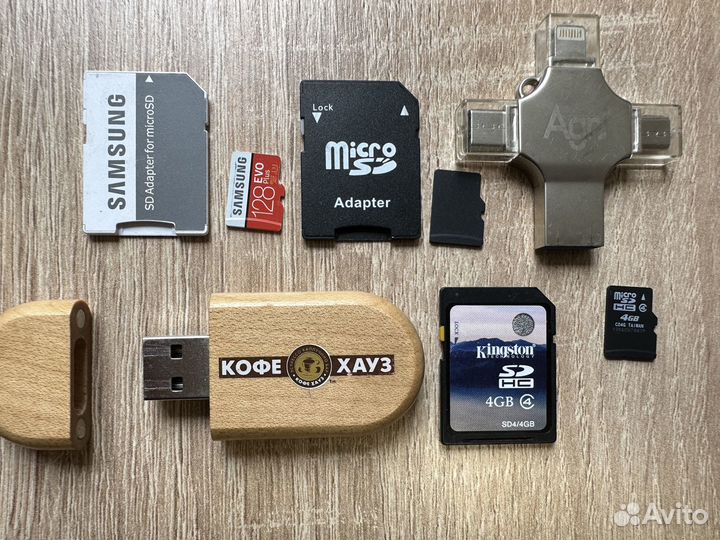 Карты памяти SD, micro SD, USB флешки/ 4,64,128 GB