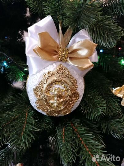 Новогодние шары на ёлку ручной работы