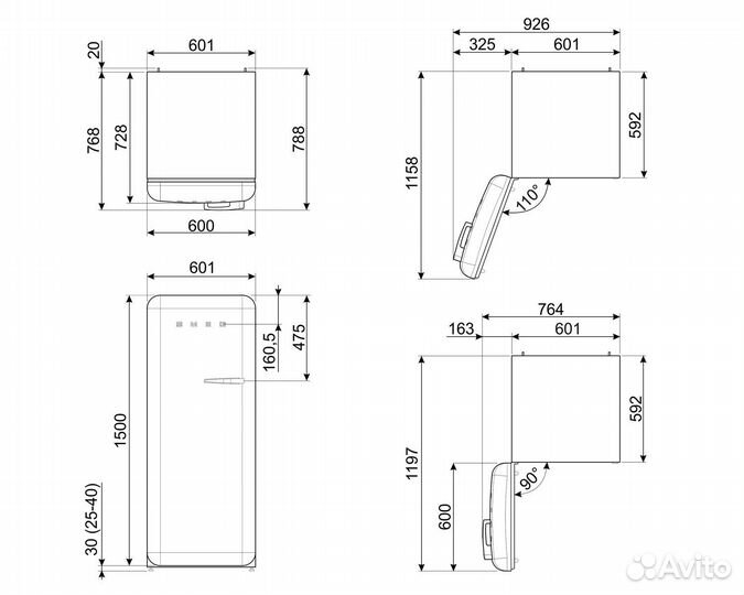 Холодильник Smeg FAB28LOR3 Новый
