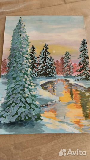 Картина гуашью