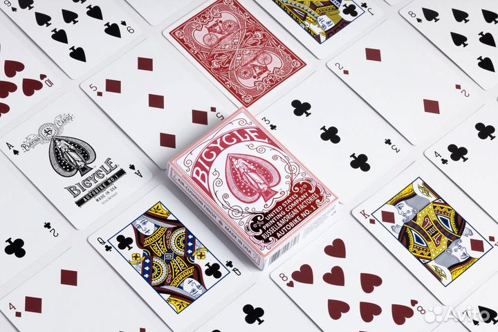 Карты Bicycle Autobike single, красная рубашка