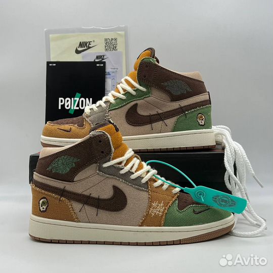 Кроссовки nike air jordan 1 low voodoo