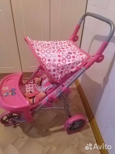 Парта со стульчиком,кукольные коляскт