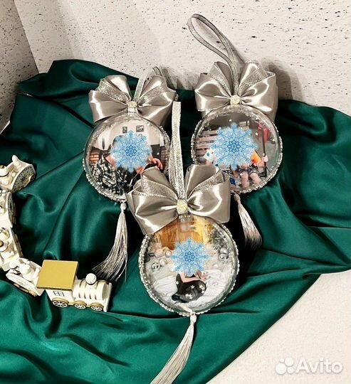 Ёлочные игрушки шар с фото