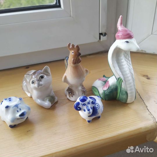 Фарфоровые статуэтки животных