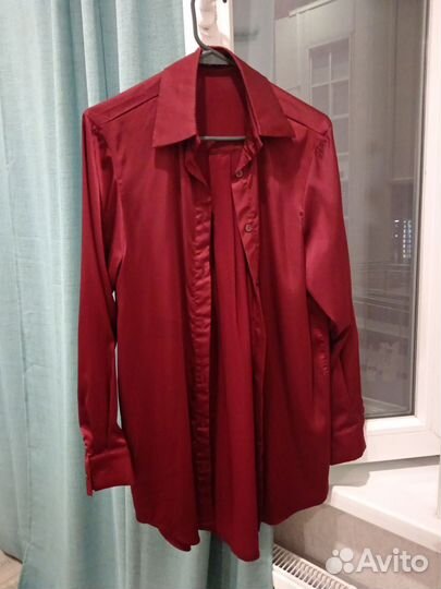 Рубашка оверсайз материал под шёлк